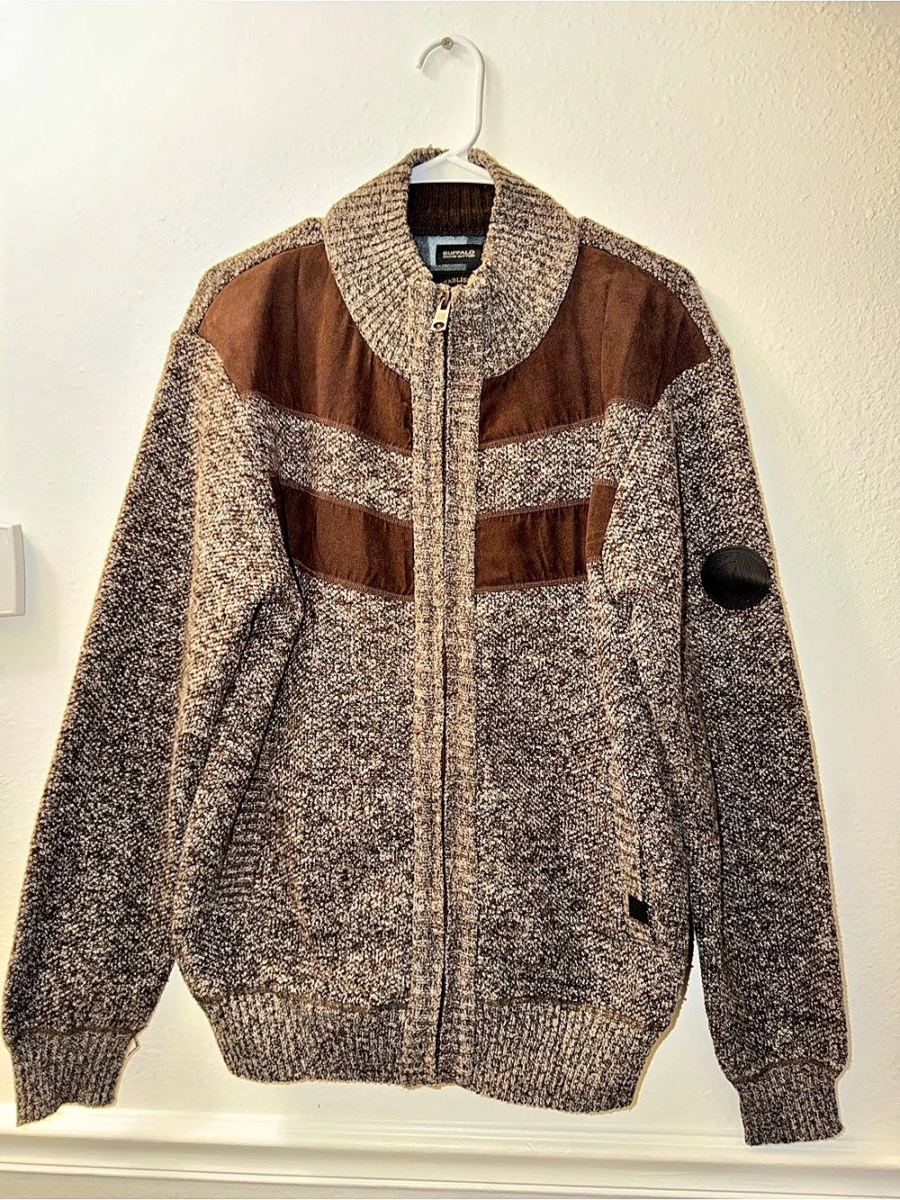 Buffalo David Bitton Men's Plaid Wool Blend Jacket Size L